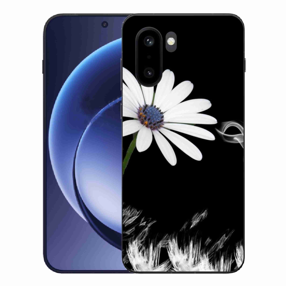 Zselés tok mmCase One Plus 15R-hez - fehér virág
