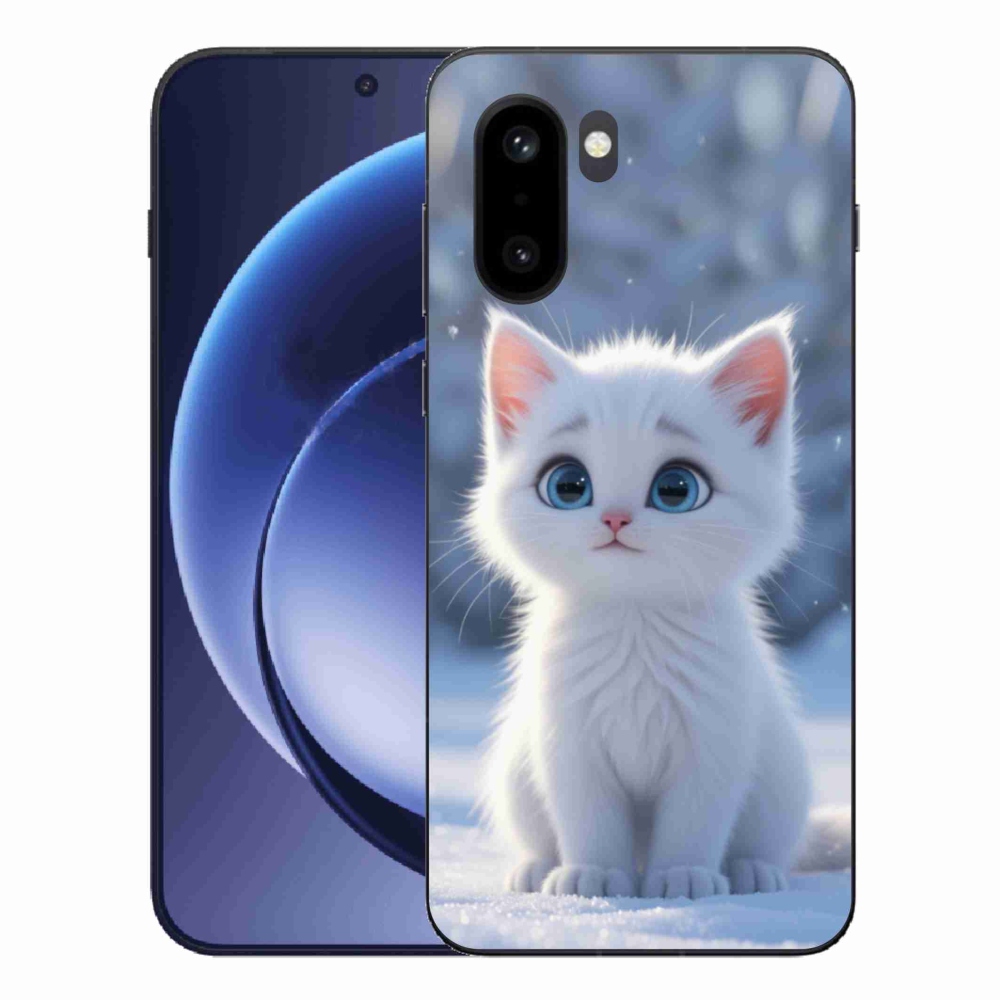 Zselés borítás mmCase a One Plus 15R készülékhez - fehér cica 3