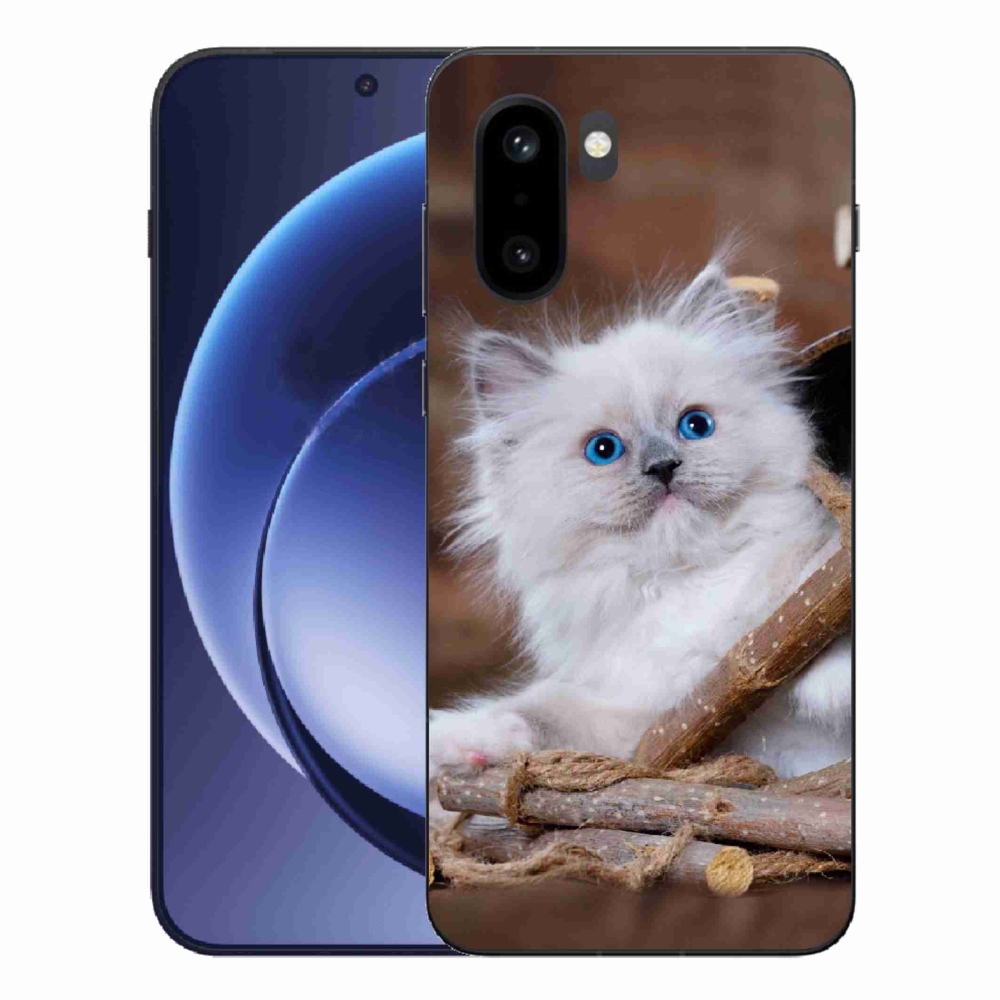 Zselés borítás mmCase a One Plus 15R készülékhez - fehér cica