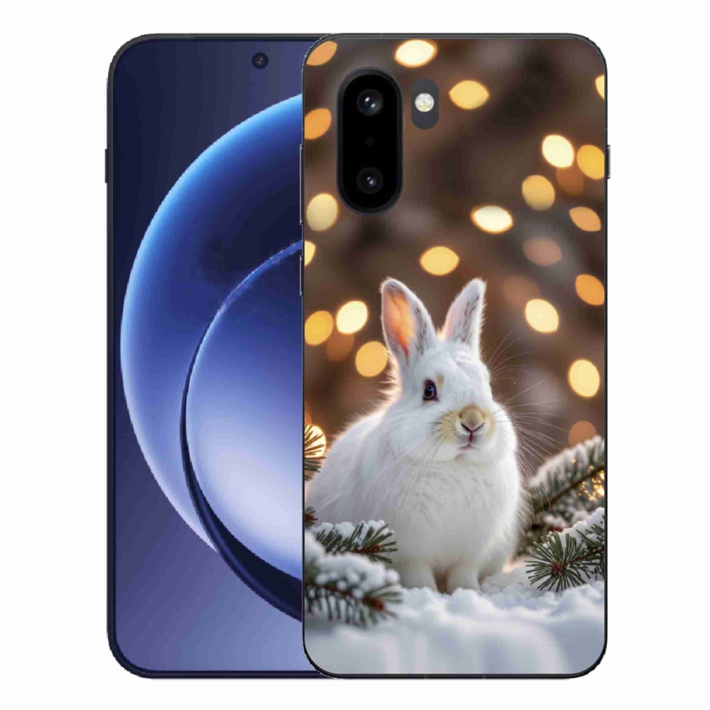 Zselés tok mmCase One Plus 15R-hez - fehér nyúl