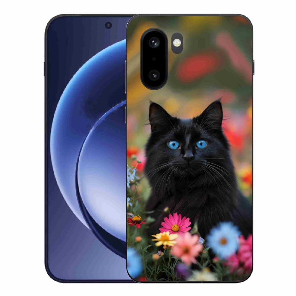 Zselés borítás mmCase a One Plus 15R készülékhez - fekete cica 4