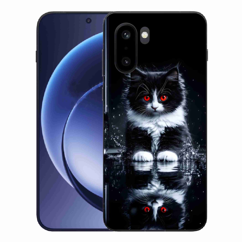 Zselés borítás mmCase a One Plus 15R készülékhez - fekete-fehér cica
