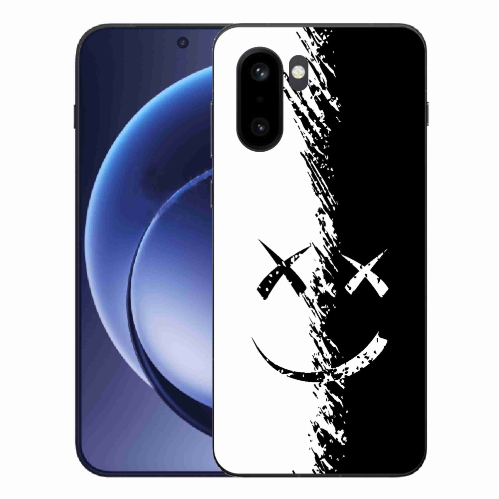 Zselés borítás mmCase One Plus 15R készülékhez - fekete-fehér mosolygó