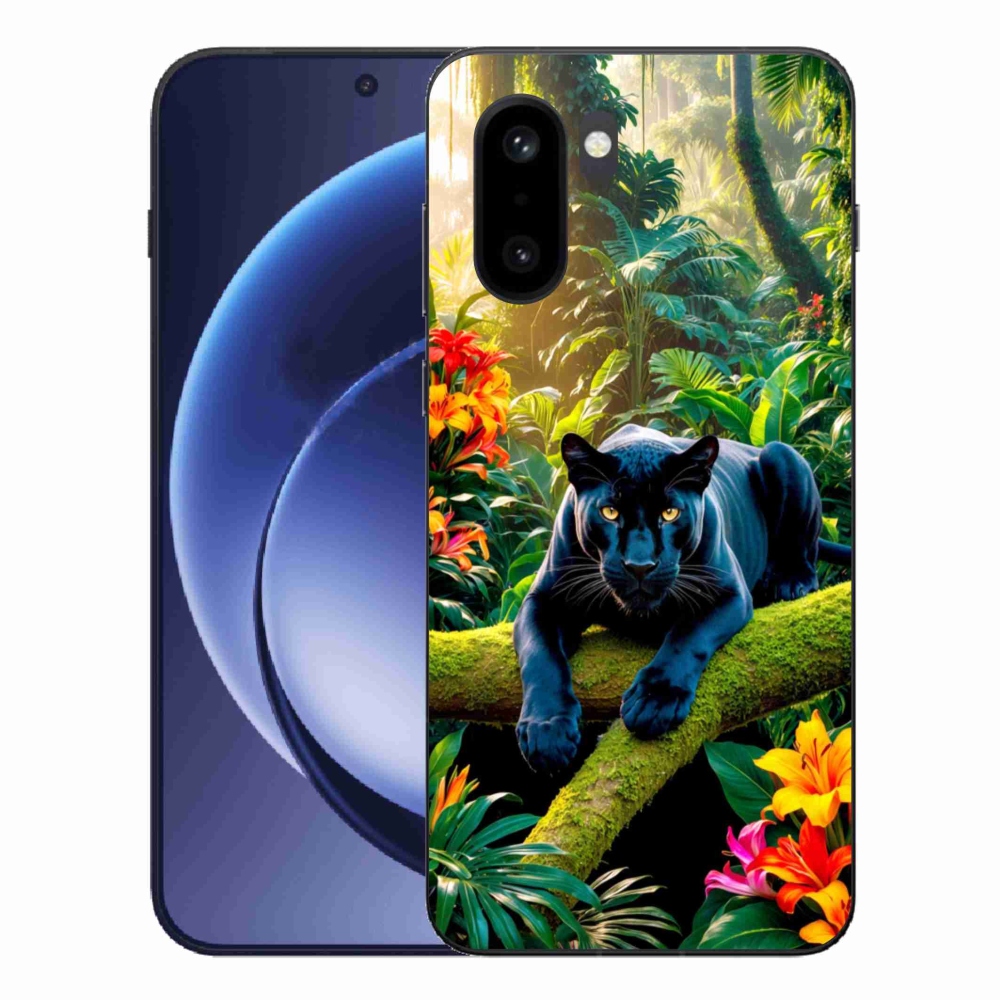 Zselés borítás mmCase a One Plus 15R-hez - fekete párduc a dzsungelben