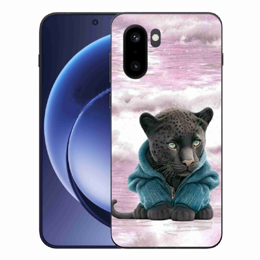 Zselés borítás mmCase a One Plus 15R készülékhez - fekete párduc pulóverben