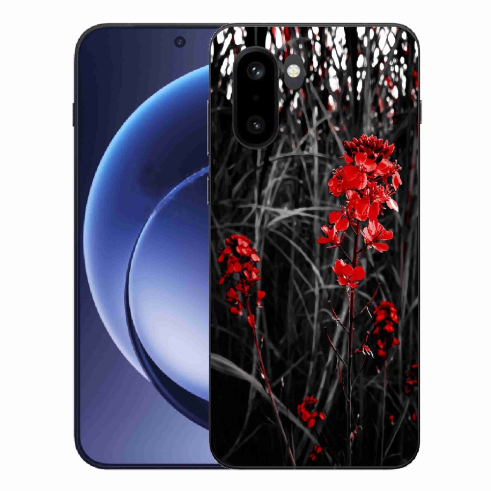 Zselés tok mmCase One Plus 15R-hez - piros növény
