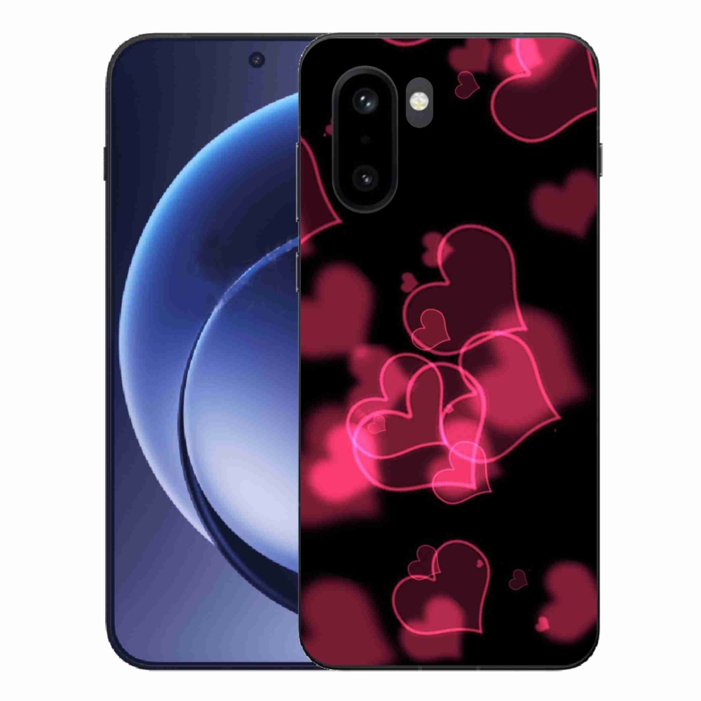 Zselés tok mmCase a One Plus 15R készülékhez - piros szívek