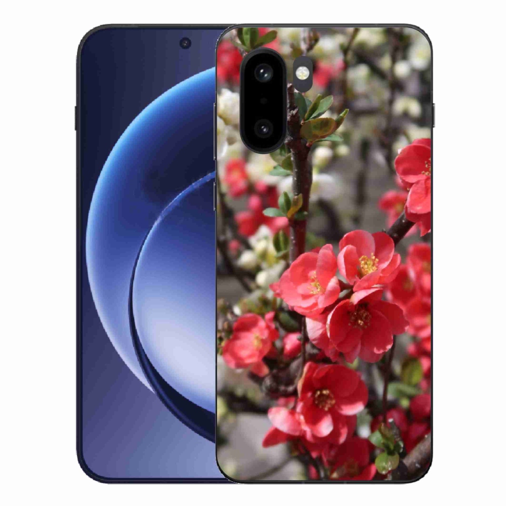 Zselés tok mmCase a One Plus 15R készülékhez - piros virágok