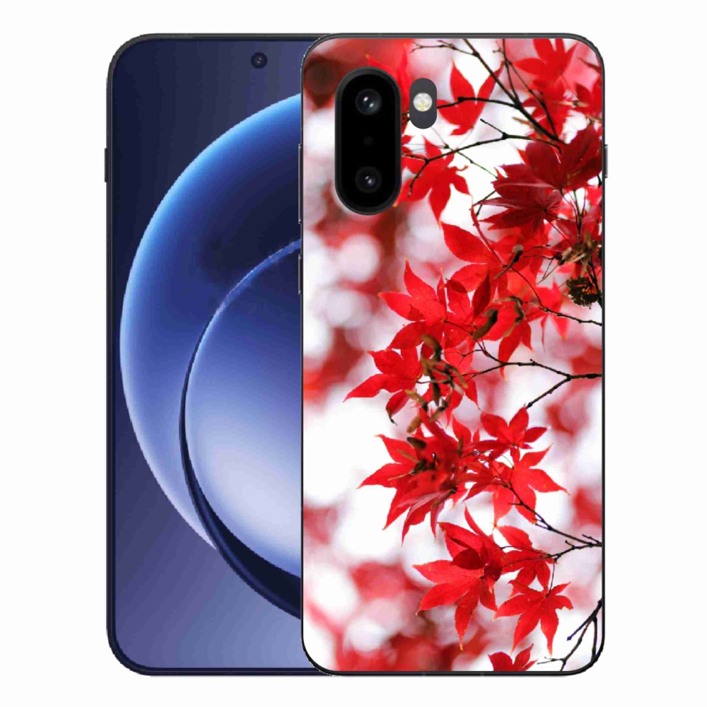 Zselés tok mmCase a One Plus 15R-hez - piros levelek