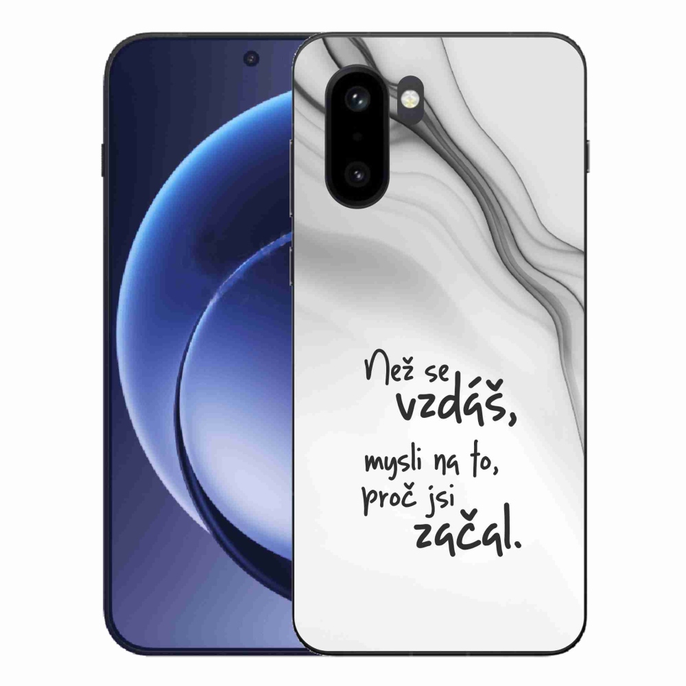 Zselés borítás mmCase a One Plus 15R készülékre - idézet 2 fehér háttér