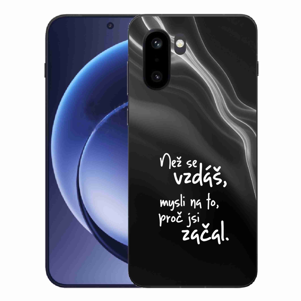 Zselés borítás mmCase a One Plus 15R készülékre - idézet 2 fekete háttér
