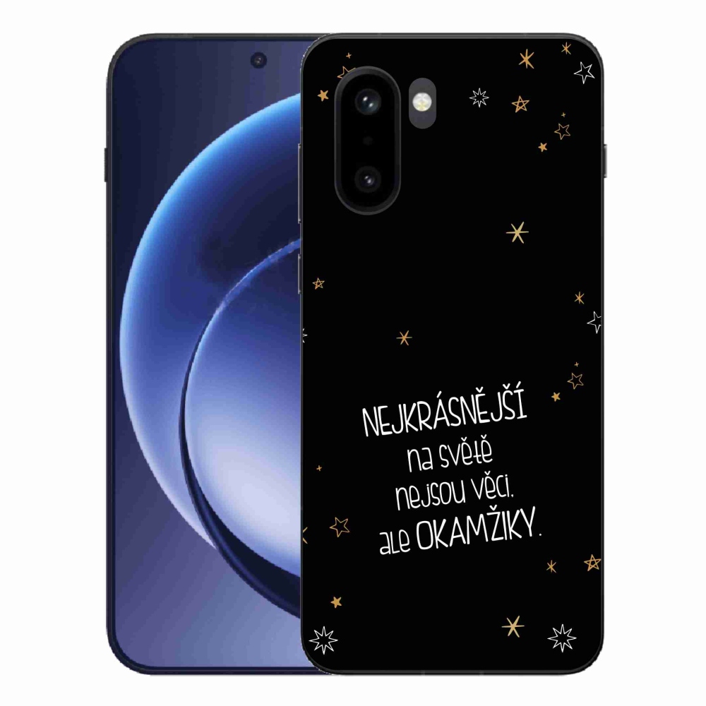 Zselés borítás mmCase a One Plus 15R készülékre - idézet 4 fekete háttér