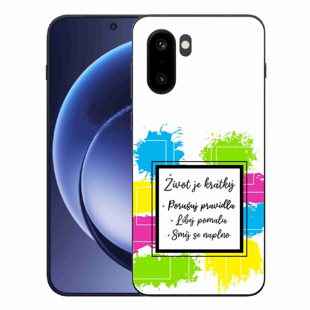 Gel Cover mmCase a One Plus 15R készülékre - Idézet 5 fehér háttér