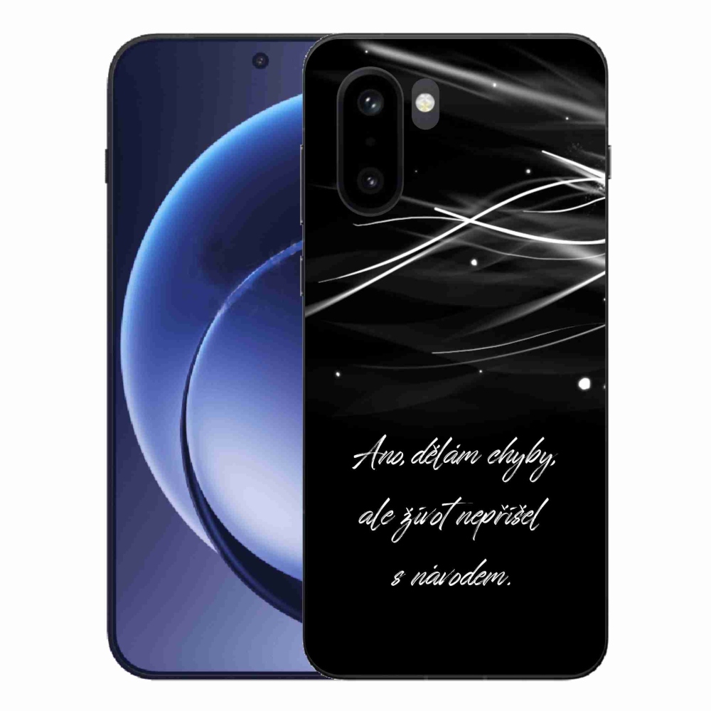 Zselés borítás mmCase a One Plus 15R készülékre - idézem fekete háttérrel