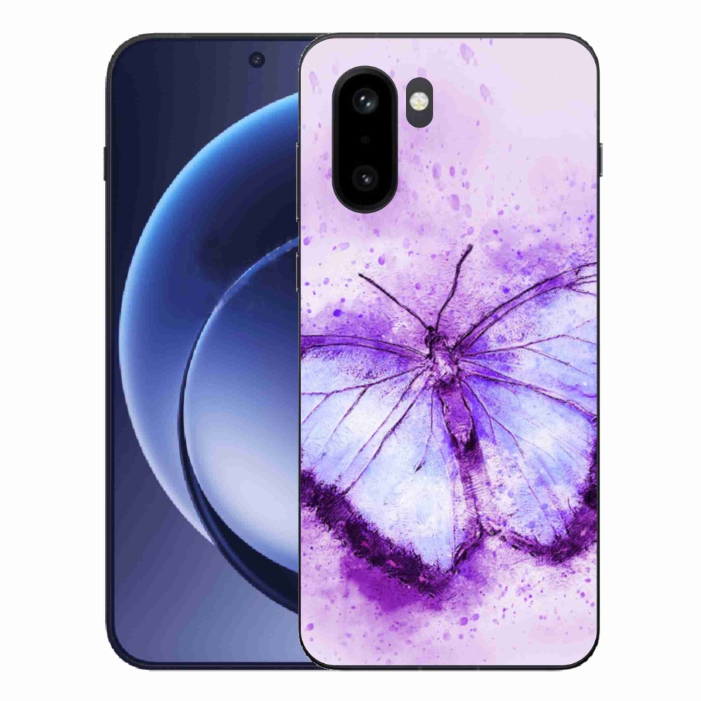 Zselés tok mmCase a One Plus 15R készülékhez - lila pillangó