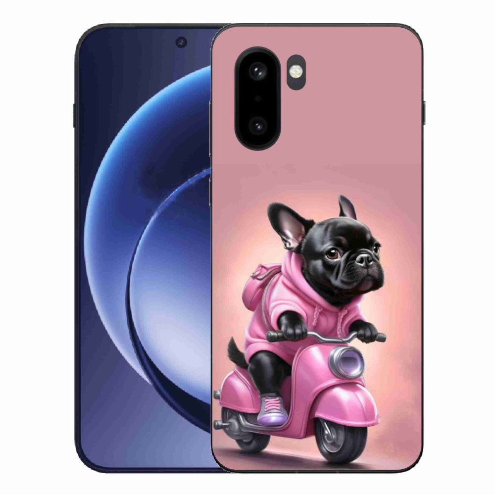 Gél borítás mmCase for One Plus 15R - Francia bulldog robogón