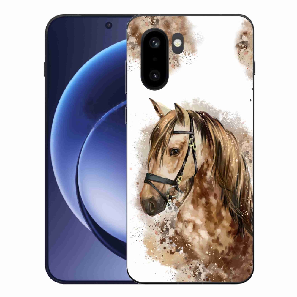 Zselés tok mmCase a One Plus 15R készülékhez - barna rajzfilm ló