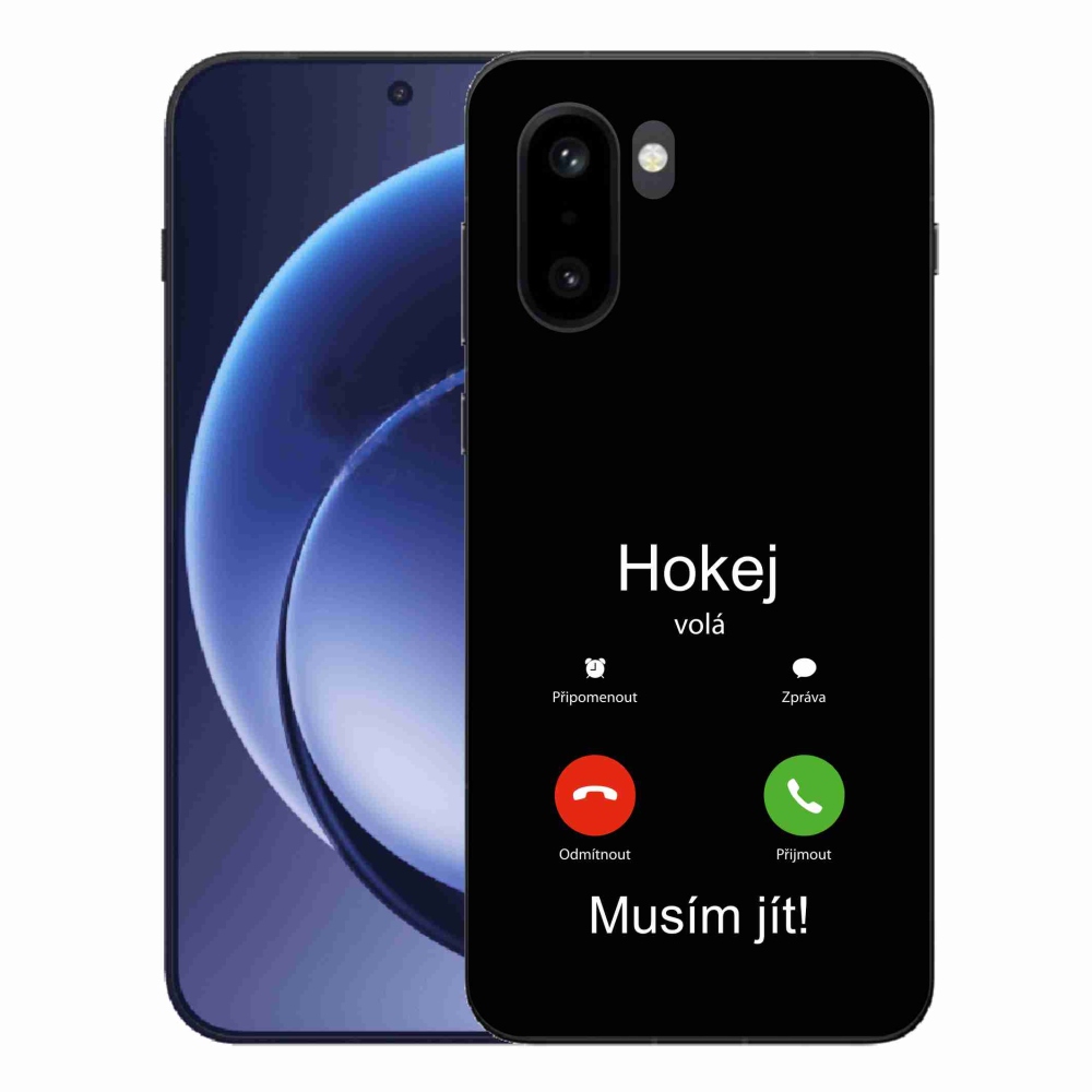 Gél borítás mmCase a One Plus 15R készülékre - hoki hívások fekete háttérrel