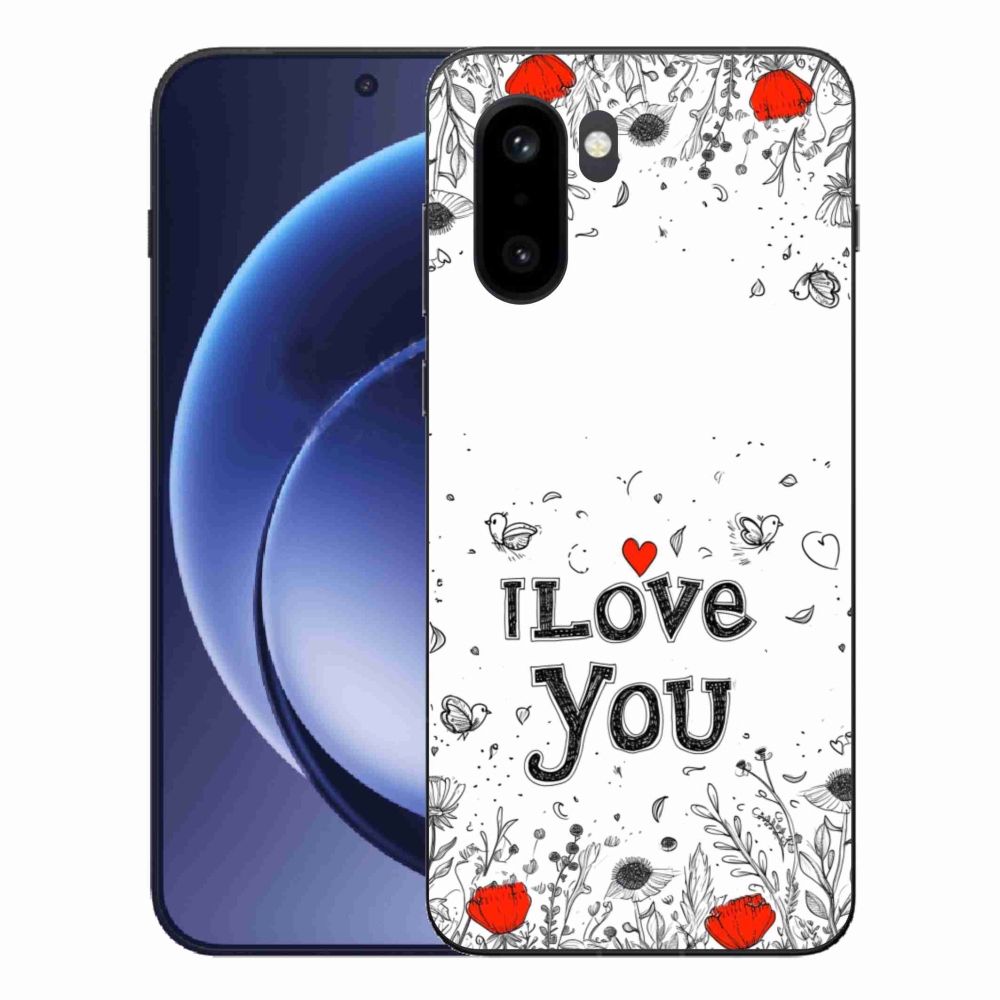 Gél borítás mmCase a One Plus 15R-en - Szeretlek fehér háttérrel