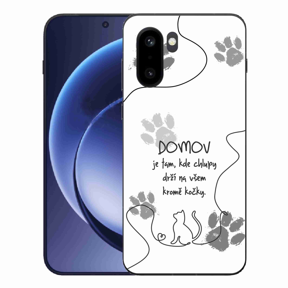 Zselés borító mmCase a One Plus 15R készülékhez - macska motívum fehér háttérrel