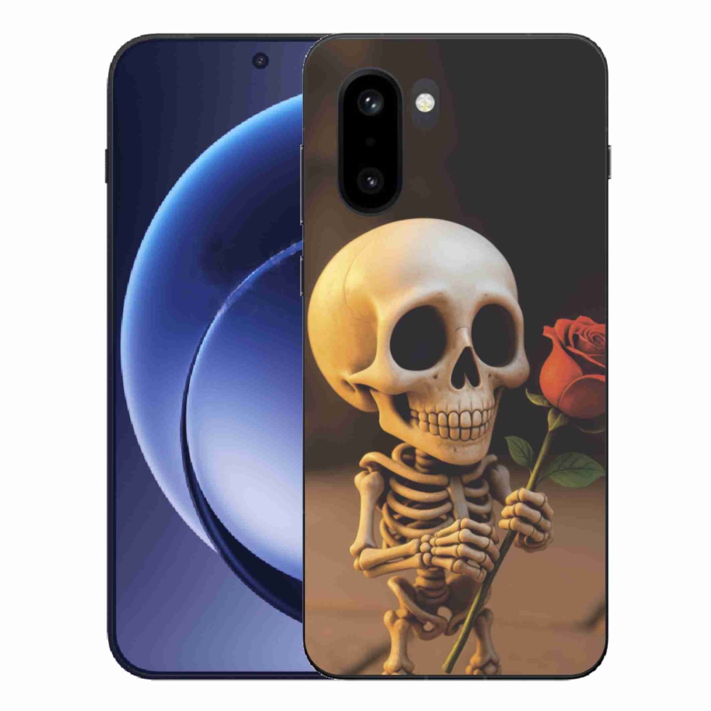 Gél borítás mmCase a One Plus 15R-hez - csontváz rózsával