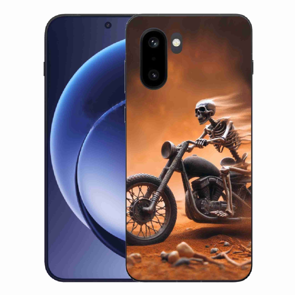 Gél borítás mmCase for One Plus 15R - csontváz motorkerékpárra