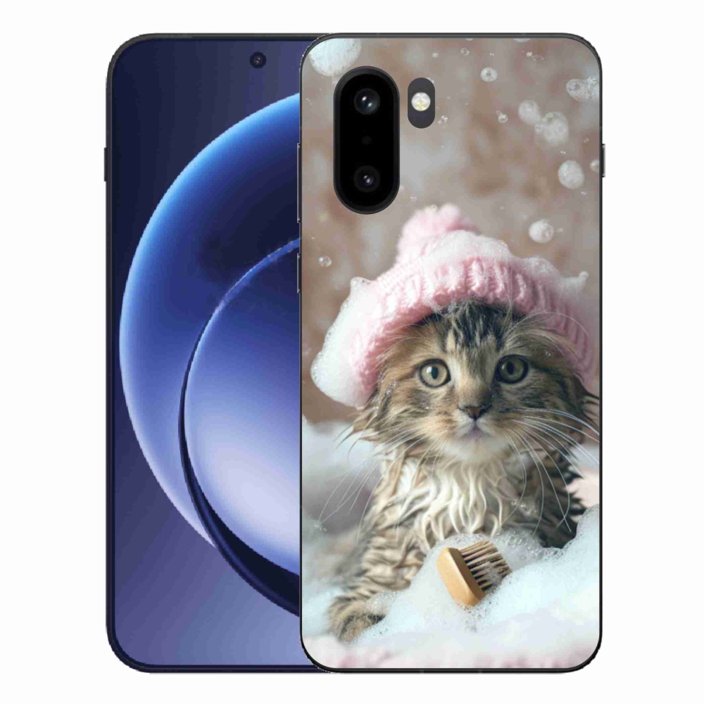 Zselés borítás mmCase a One Plus 15R-hez - cica és fürdő