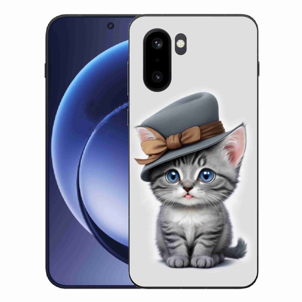 Zselés borítás mmCase for One Plus 15R - cica sapkával