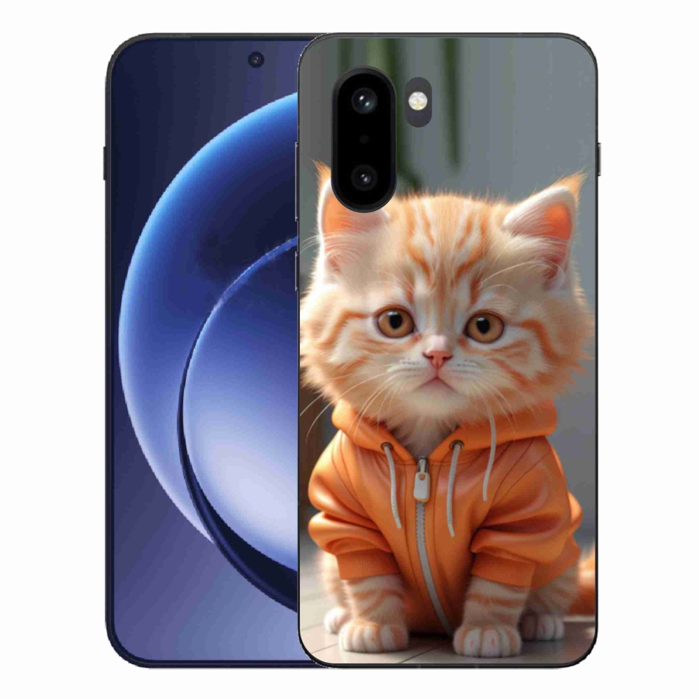 Gél védőhuzat mmCase for One Plus 15R - cica kapucnis pulóverben