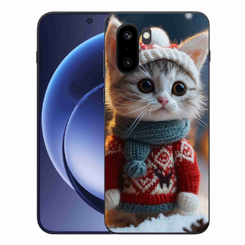 Zselés borítás mmCase a One Plus 15R készülékhez - cica pulóverben