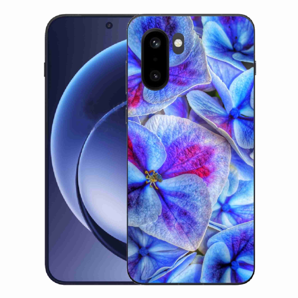 Zselés tok mmCase One Plus 15R-hez - kék virágok 1