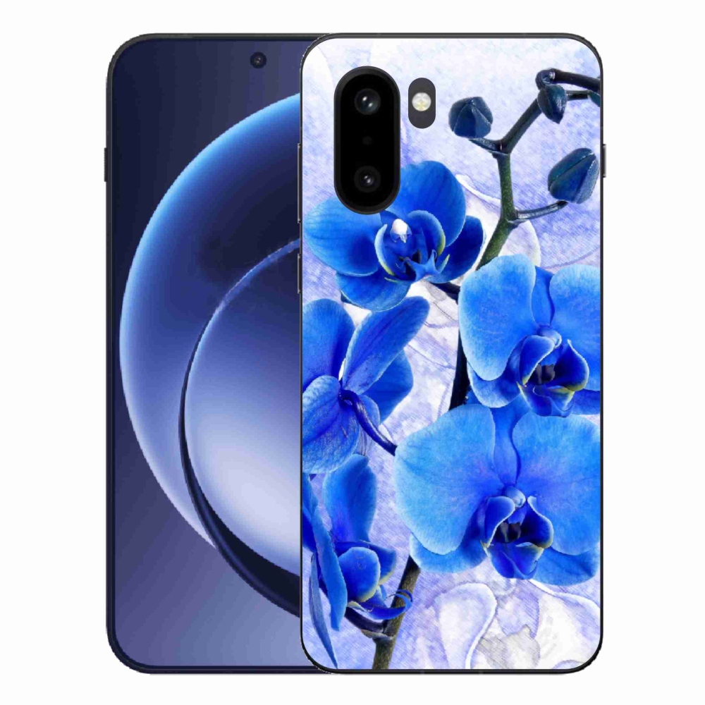 Zselés tok mmCase a One Plus 15R készülékhez - kék virágok