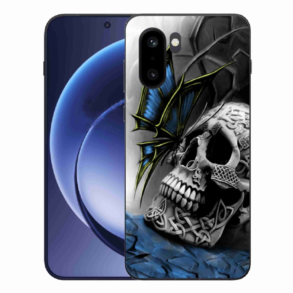 Zselés tok mmCase a One Plus 15R-hez - pillangó és koponya