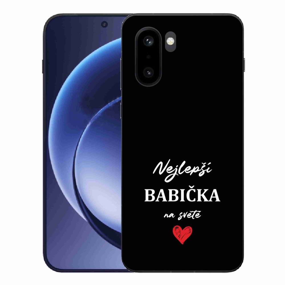 Gél borítás mmCase on One Plus 15R - Best Grandma 1 fekete háttérrel