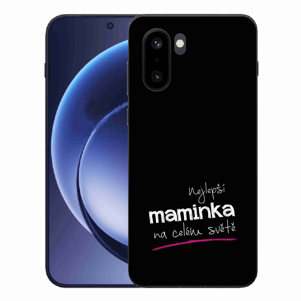 Gél borítás mmCase a One Plus 15R-en - legjobb anya 4 fekete háttérrel