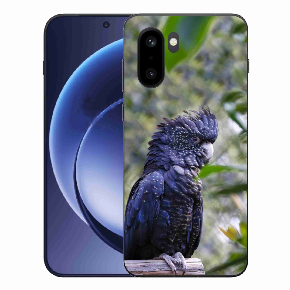 Zselés borítás mmCase a One Plus 15R készülékhez - papagáj kakadu fekete