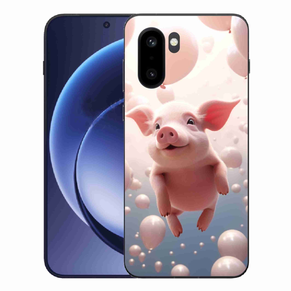 Zselés borítás mmCase a One Plus 15R-hez - malacka lufikkal