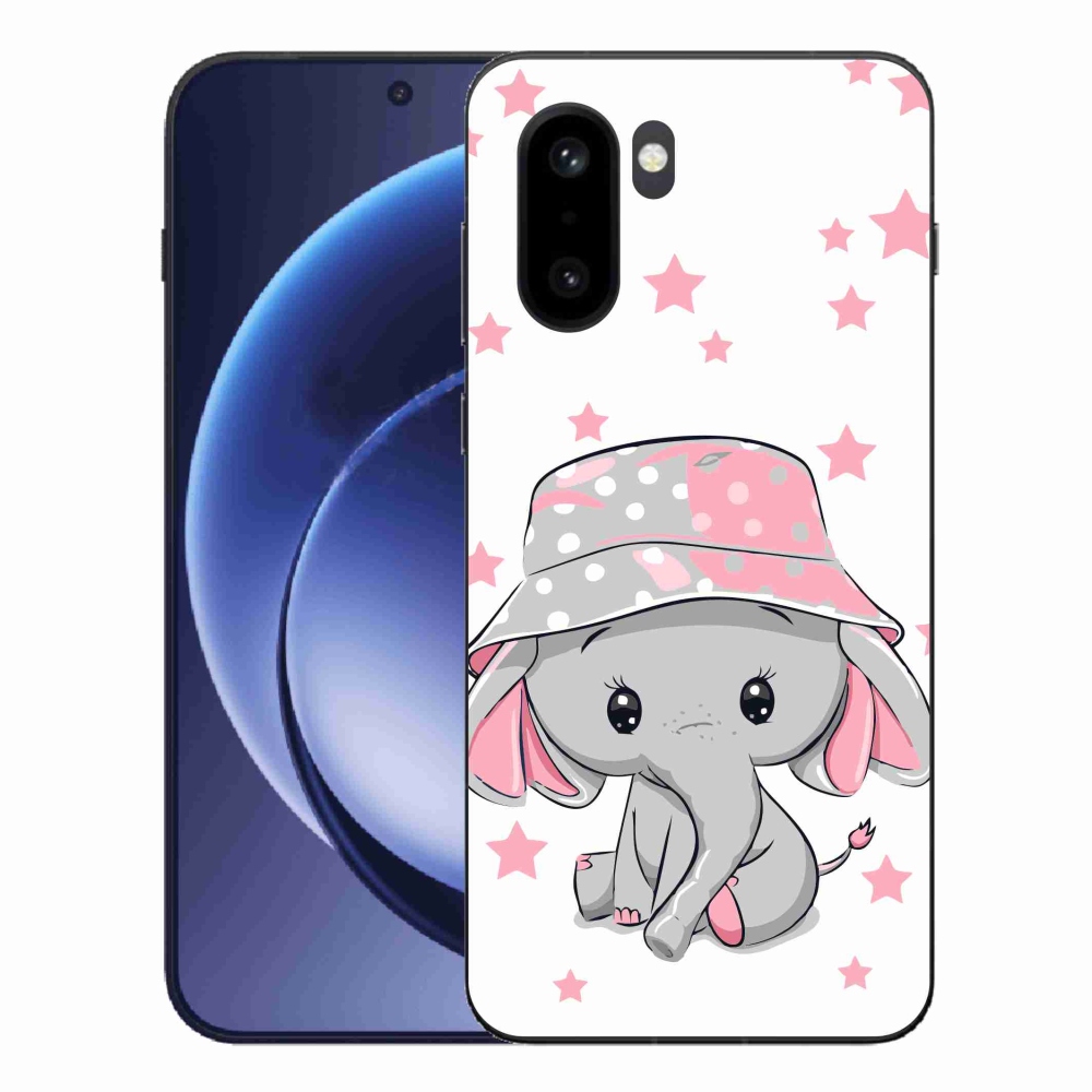Zselés tok mmCase a One Plus 15R készülékhez - rózsaszín elefánt