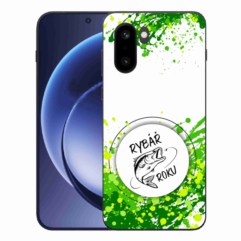 Zselés borítás mmCase a One Plus 15R készülékre - az év horgásza fehér háttérrel