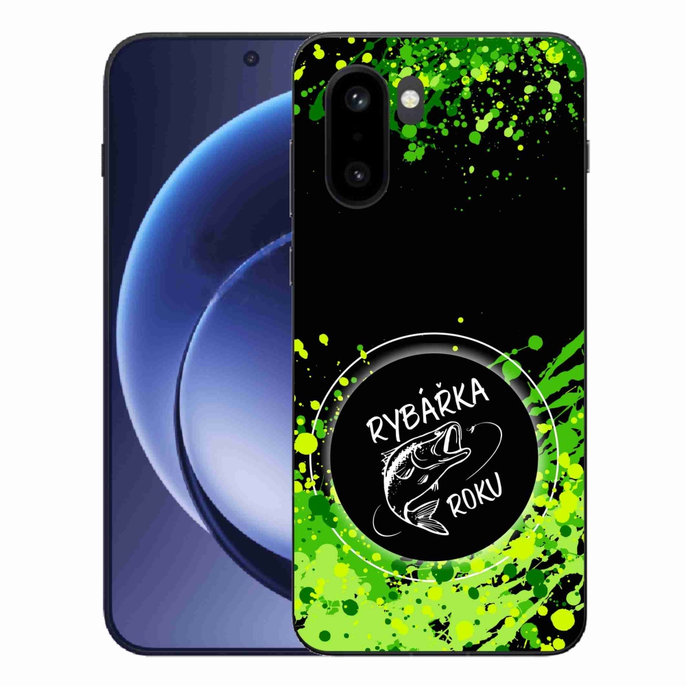 Gél borítás mmCase on One Plus 15R - az év halásznője fekete háttérrel