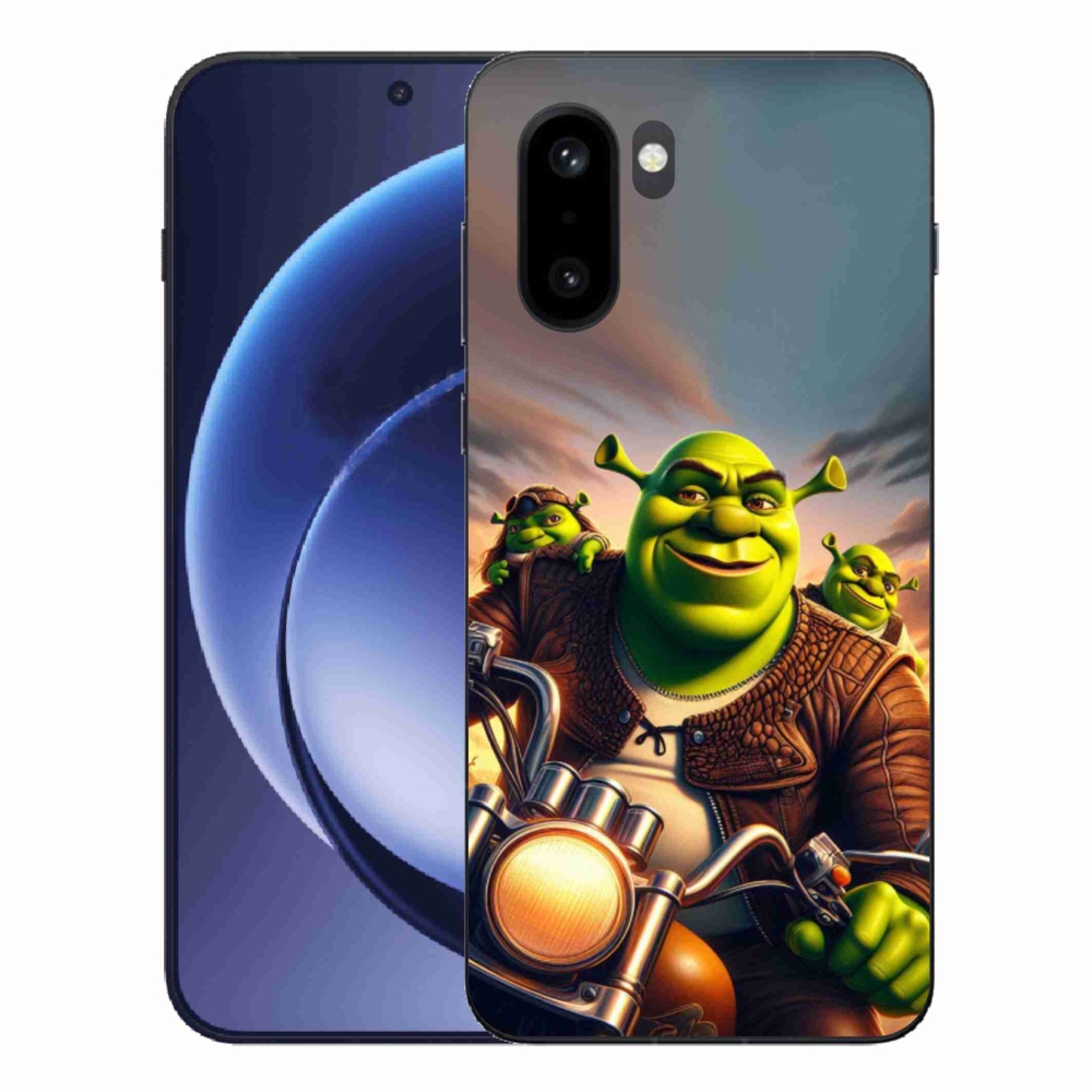 Zselés borítás mmCase for One Plus 15R - shrek egy motorkerékpárral