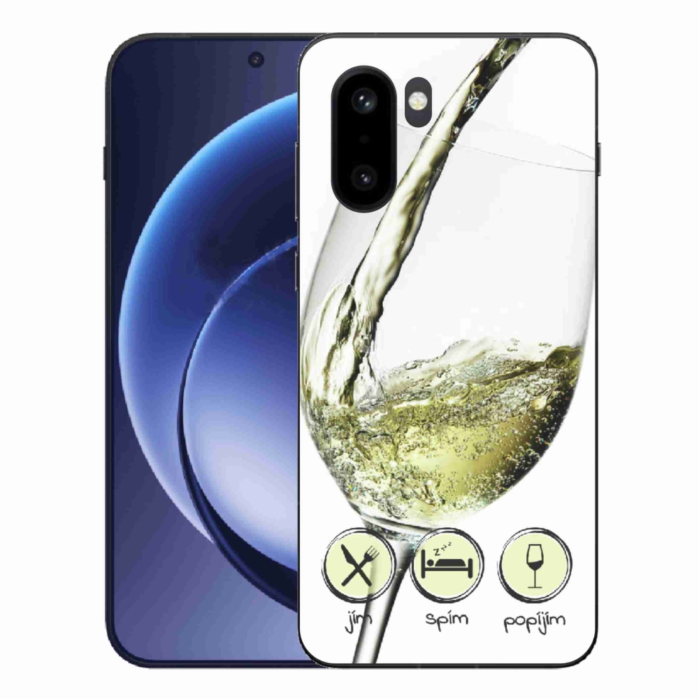 Zselés borítás mmCase on One Plus 15R - borospohár fehér