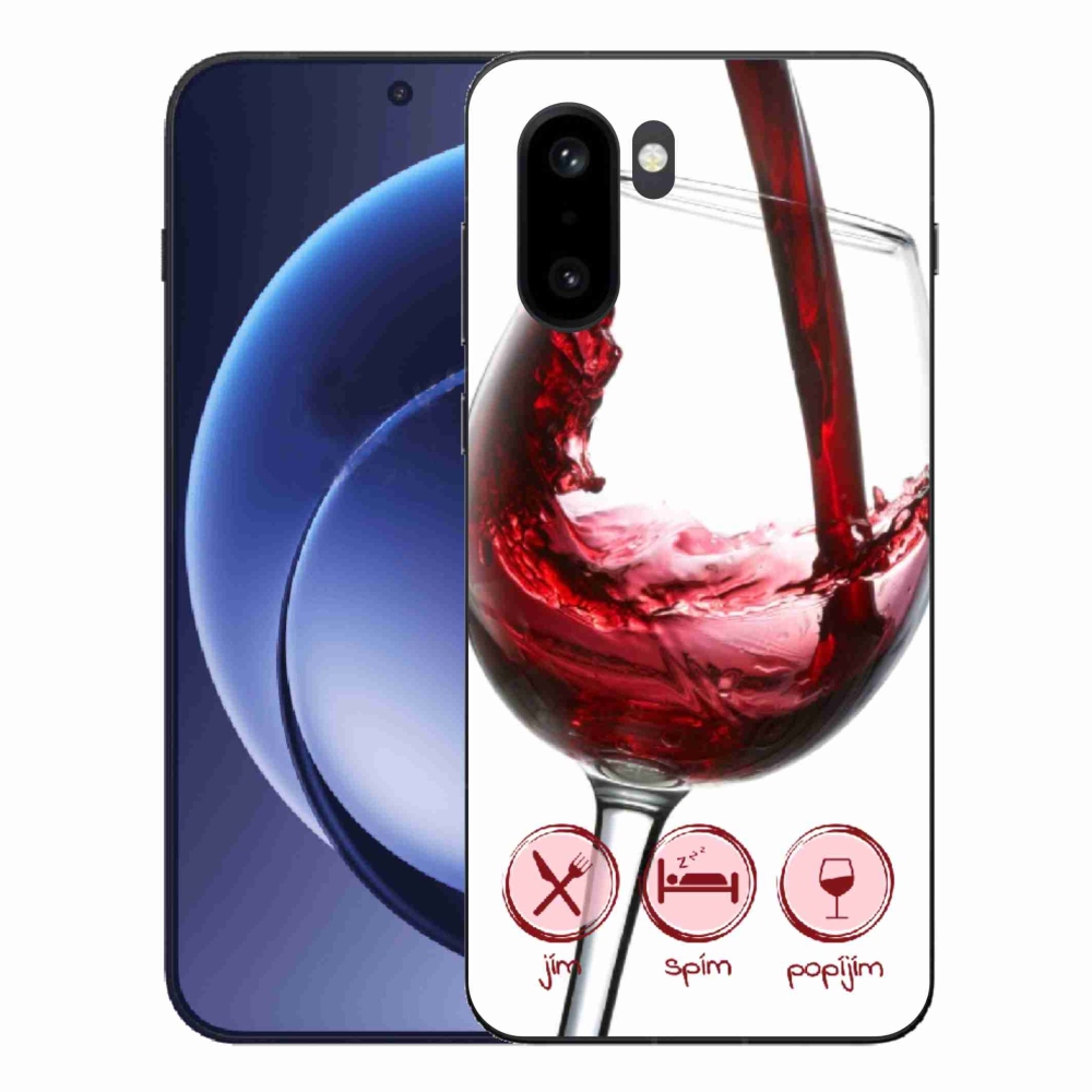 Zselés borítás mmCase on One Plus 15R - borospohár piros