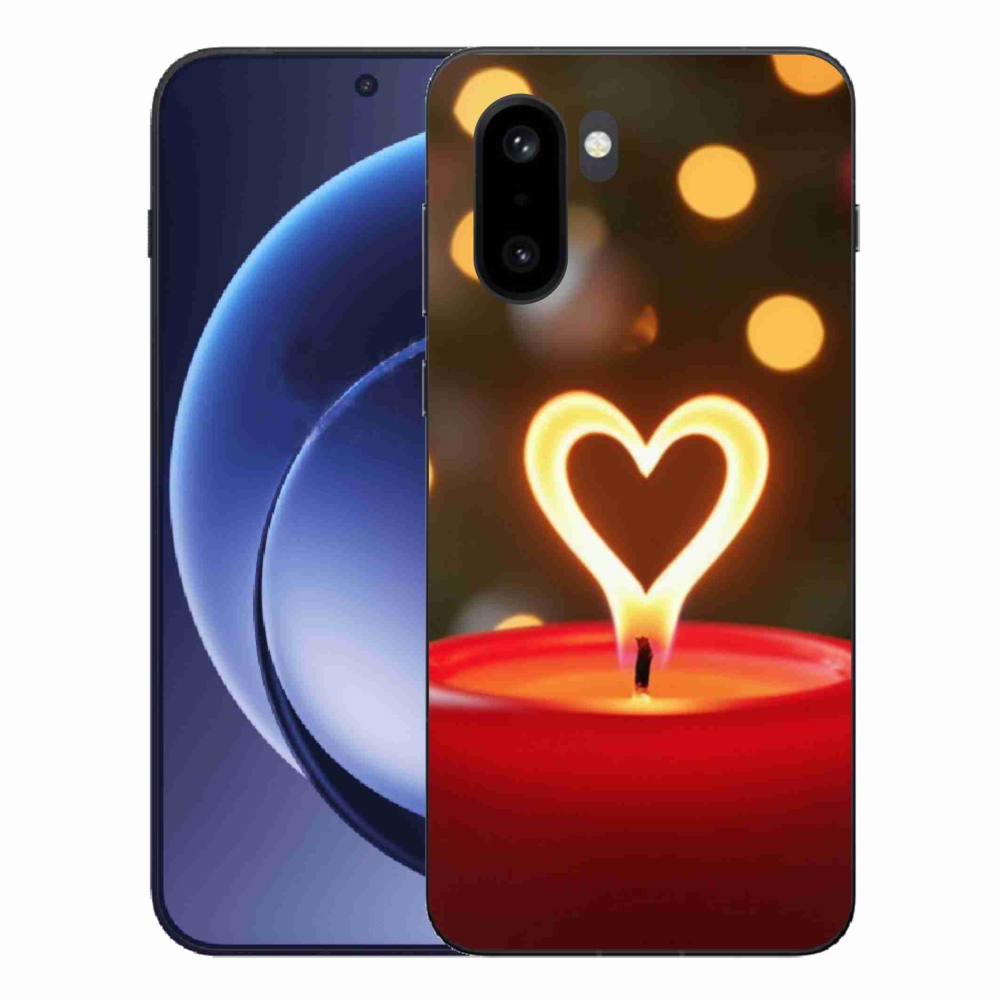 Zselés borítás mmCase a One Plus 15R készülékre - lángoló szív