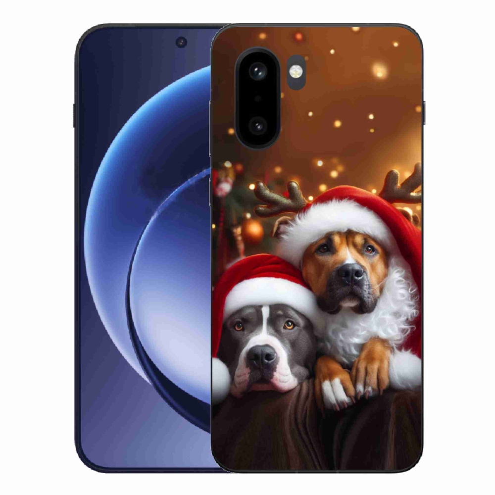 Zselés borítás mmCase a One Plus 15R-hez - Karácsonyi kutyák