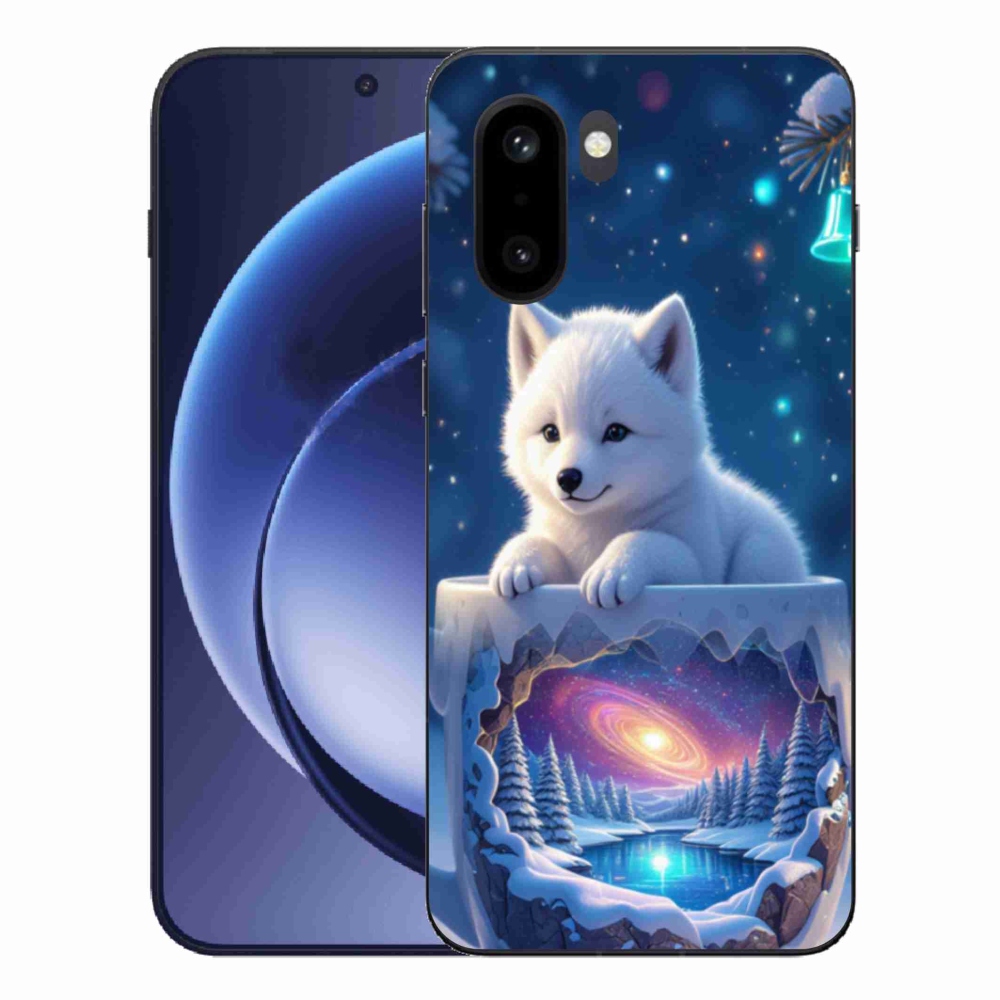 Zselés borítás mmCase a One Plus 15R-hez - Karácsonyi kölyökkutya