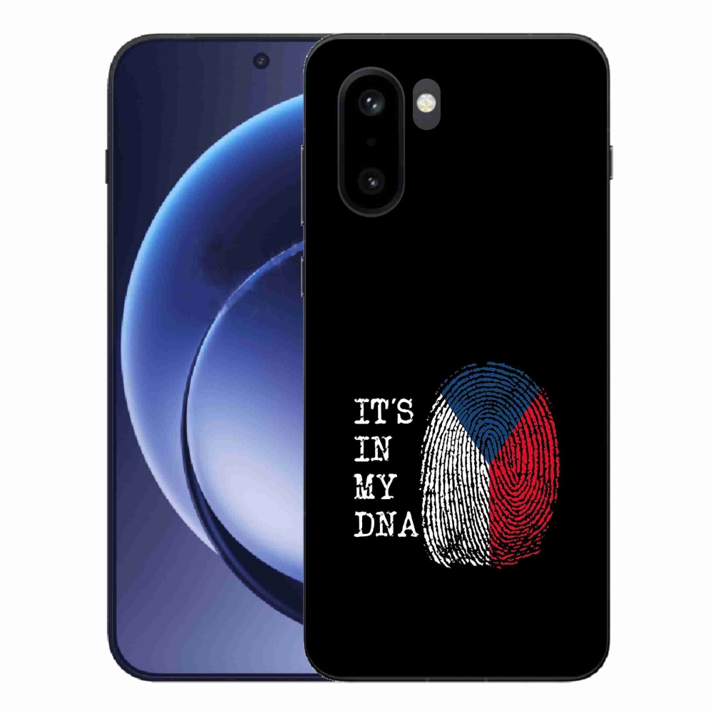 Gél védőhuzat mmCase on One Plus 15R - zászlós ujjlenyomat fekete háttérrel