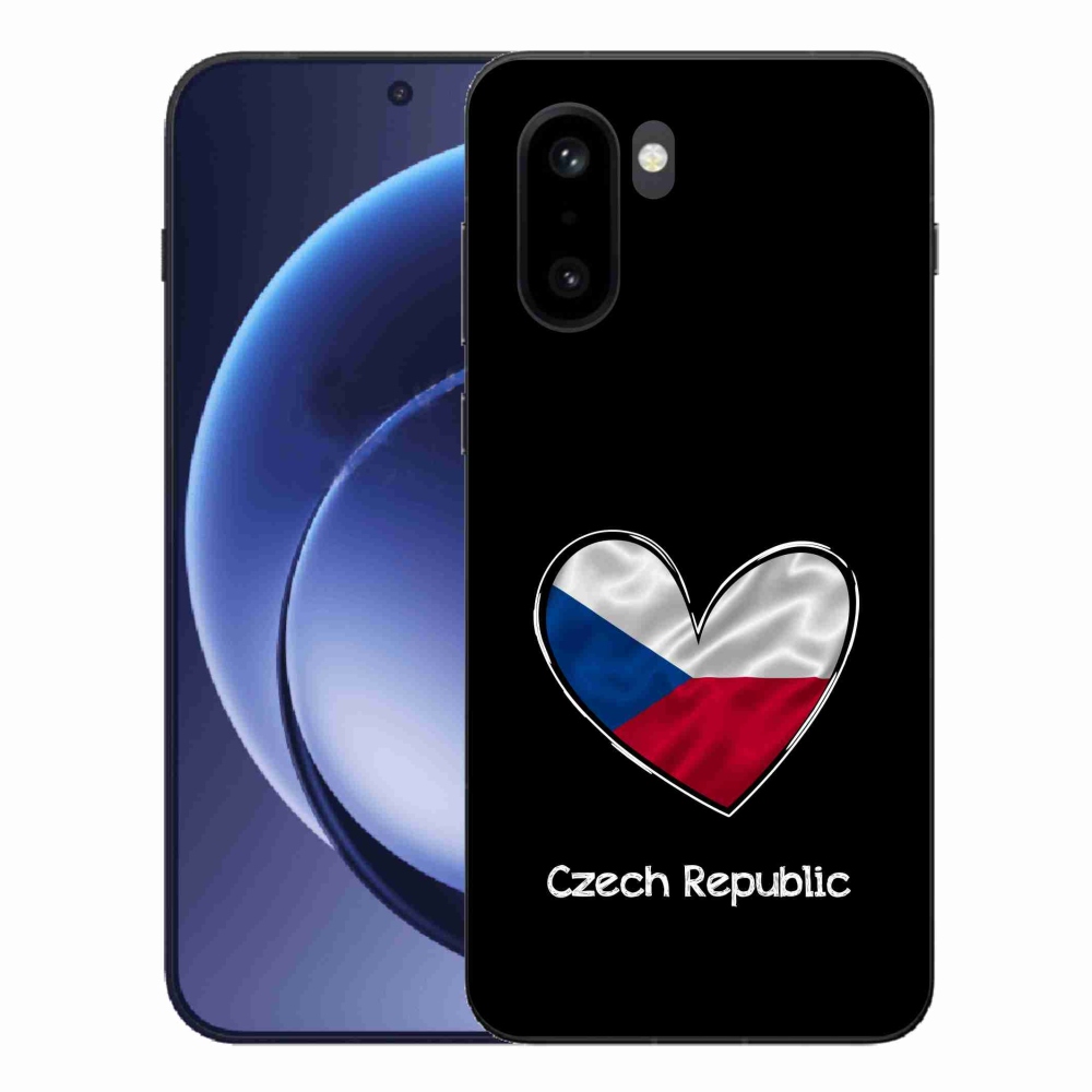 Gél borítás mmCase on One Plus 15R - zászló szív fekete háttérrel