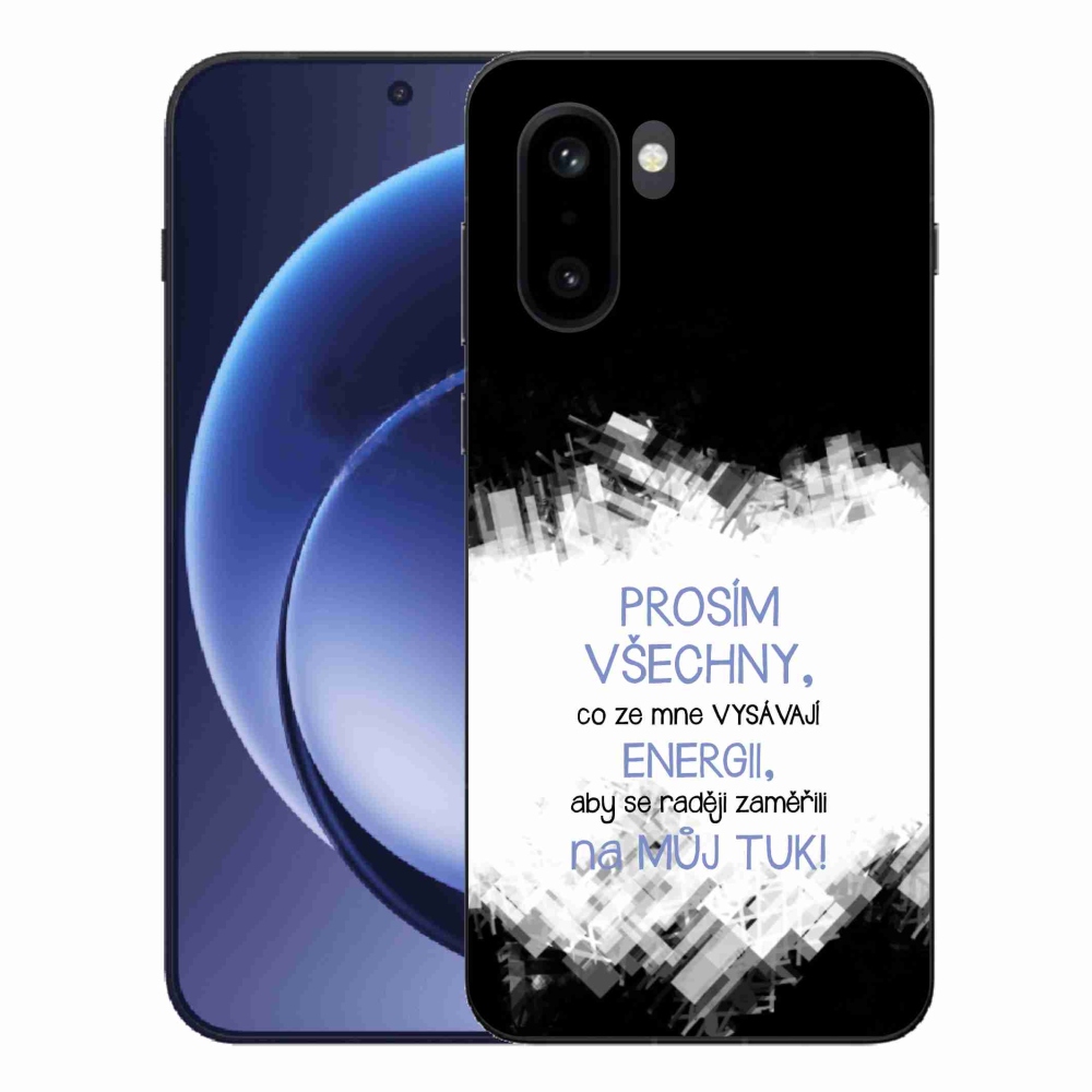 Zselés borító mmCase a One Plus 15R készülékhez - vicces szöveg 1 kék