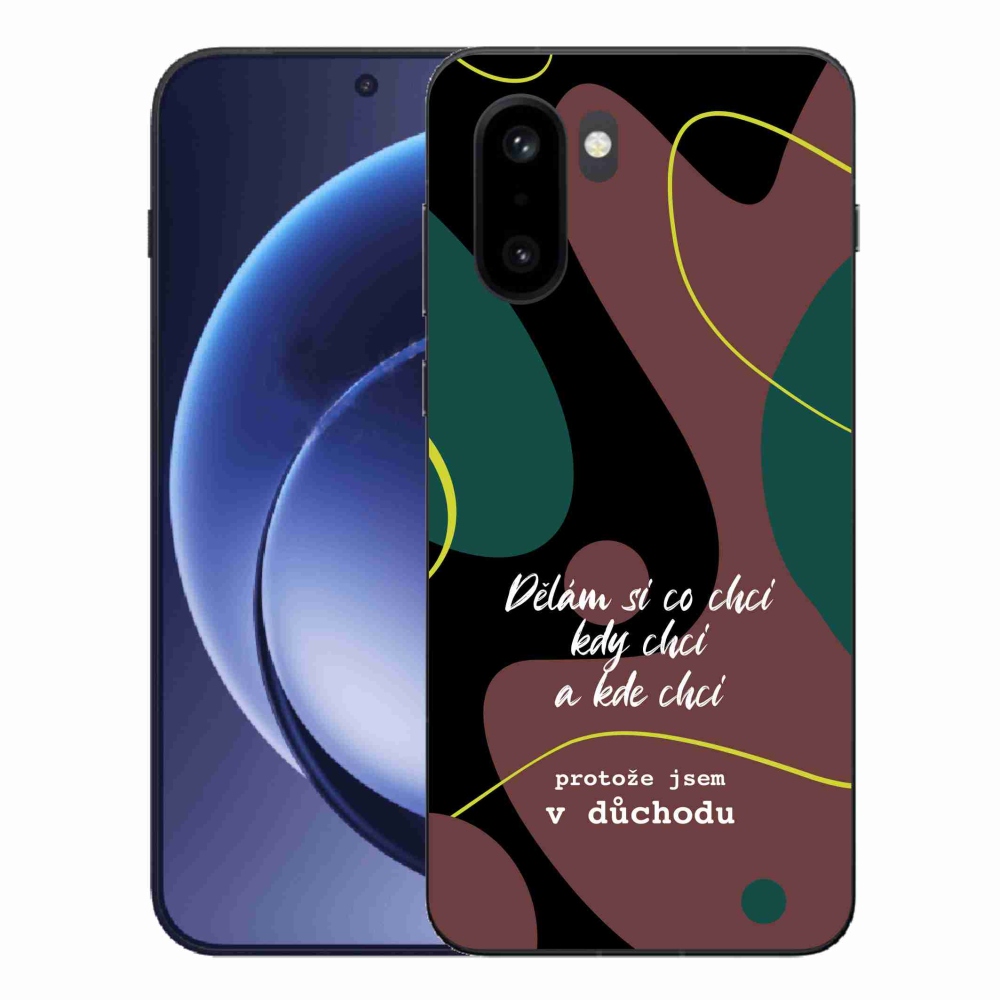 Gél borító mmCase a One Plus 15R készülékre - vicces szöveg 10 fekete háttér